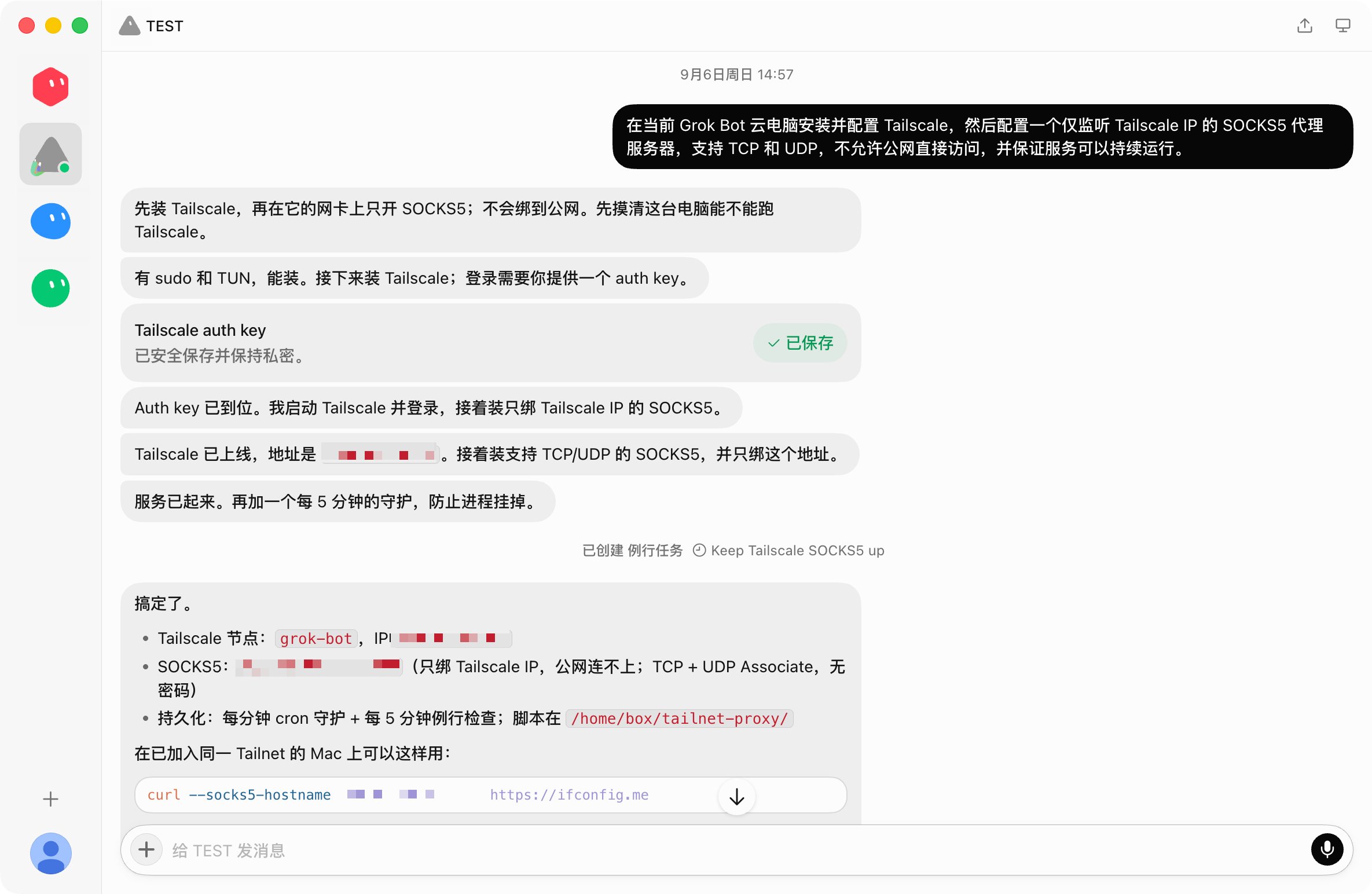 Grok VPS 出口截图