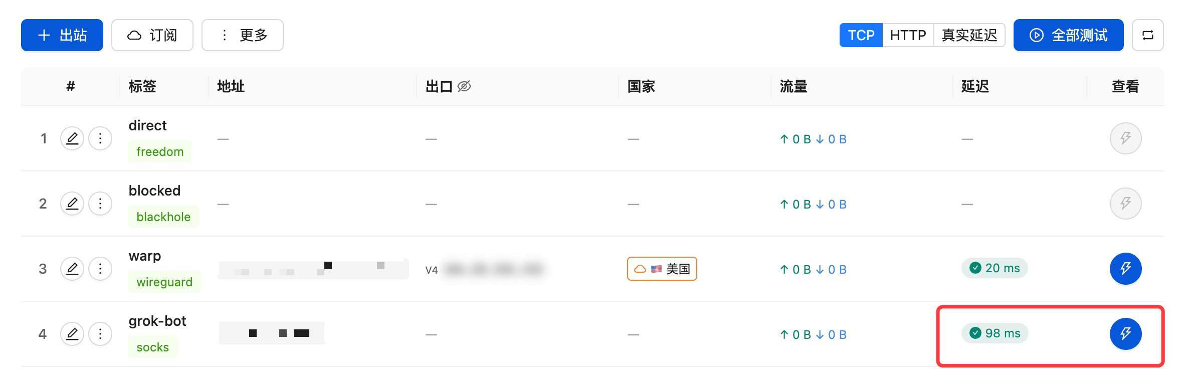 Grok VPS 出口截图